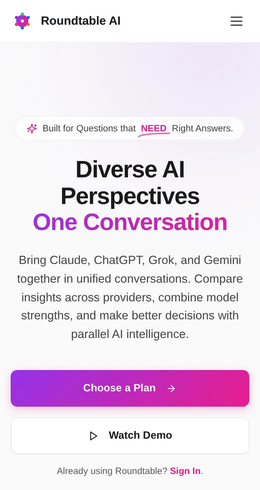 The same page on a phone.